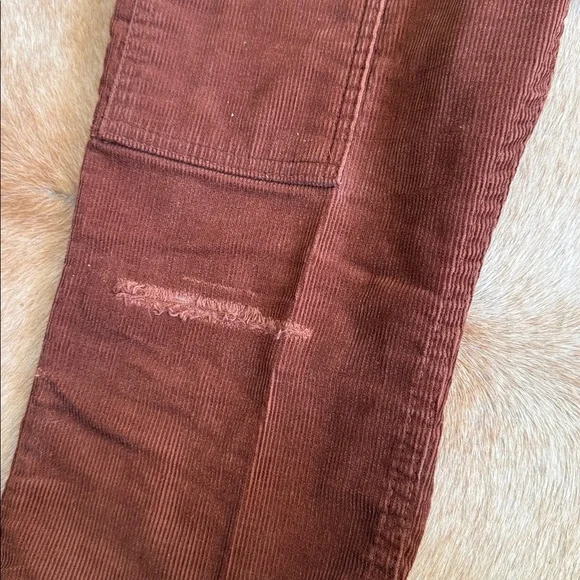 RARE Vintage Levi Brown Corduroy Pants kickflare Big E white tab - Picture 15 of 16